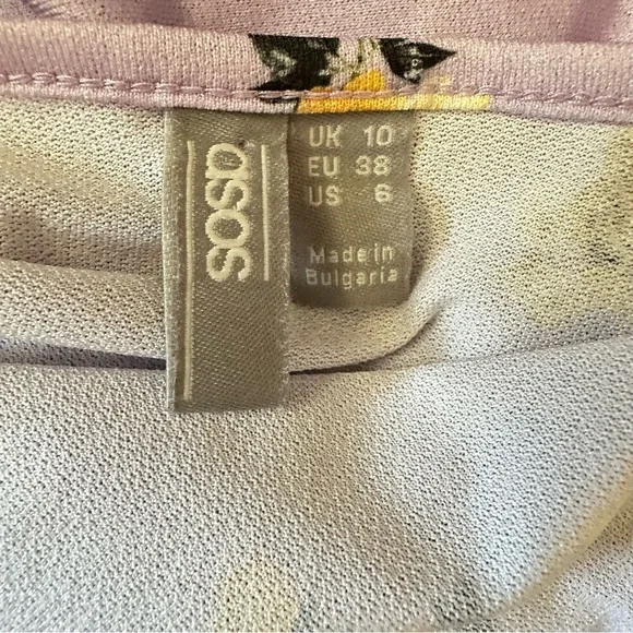 ASOS Maternity Kimono V-Neck Floral Midi Dress Sz 6 - Picture 2 of 7